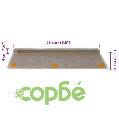 Самозалепващи стелки за стълби вид сизал 30бр 65x21x4 см Зелено ➤ топ цена ➤ sorbe.bg