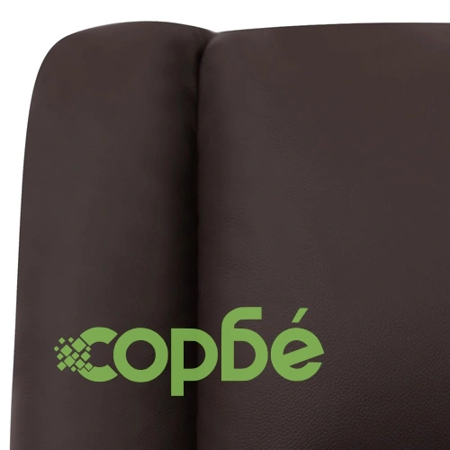 Реклайнер стол, кафяв, естествена кожа ➤ топ цена ➤ sorbe.bg