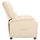 Реклайнер стол, кремав, естествена кожа
