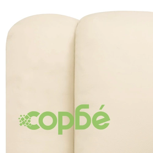 Реклайнер стол, кремав, естествена кожа ➤ топ цена ➤ sorbe.bg