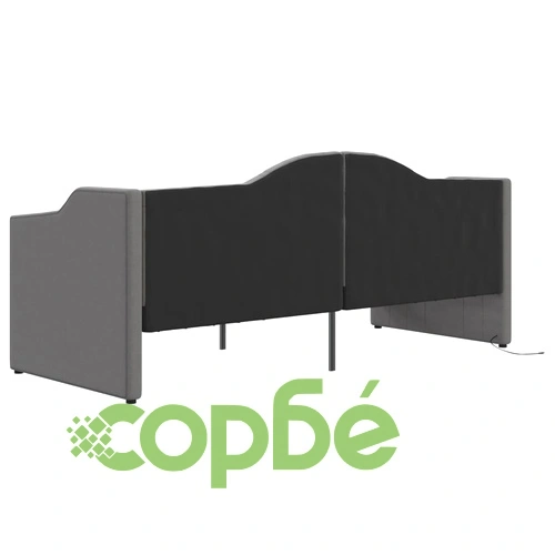 Дневно легло, USB, светлосиво, текстил, 90х200 см ➤ топ цена ➤ sorbe.bg
