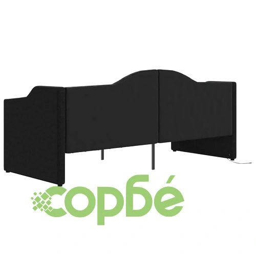 Дневно легло, USB, черно, текстил, 90х200 см ➤ топ цена ➤ sorbe.bg
