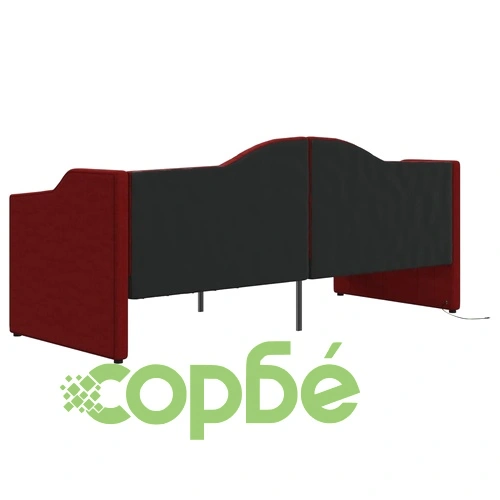 Дневно легло, USB, виненочервено, текстил, 90х200 см ➤ топ цена ➤ sorbe.bg
