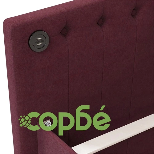 Дневно легло, USB, Лилав, текстил, 90х200 см ➤ топ цена ➤ sorbe.bg