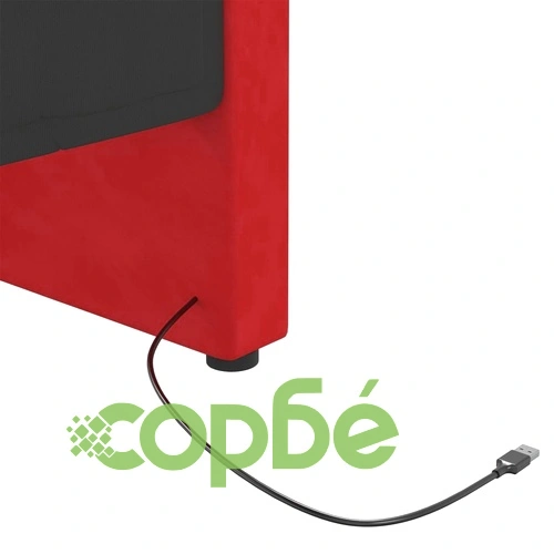 Дневно легло, USB, виненочервено кадифе, 90х200 см ➤ топ цена ➤ sorbe.bg