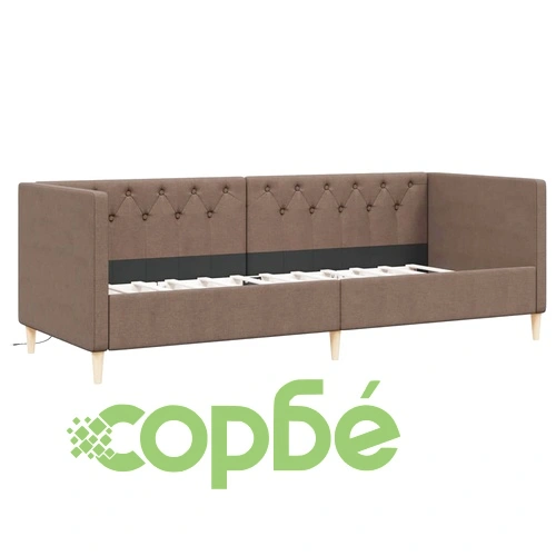 Дневно легло, USB, таупе, текстил, 90х200 см ➤ топ цена ➤ sorbe.bg