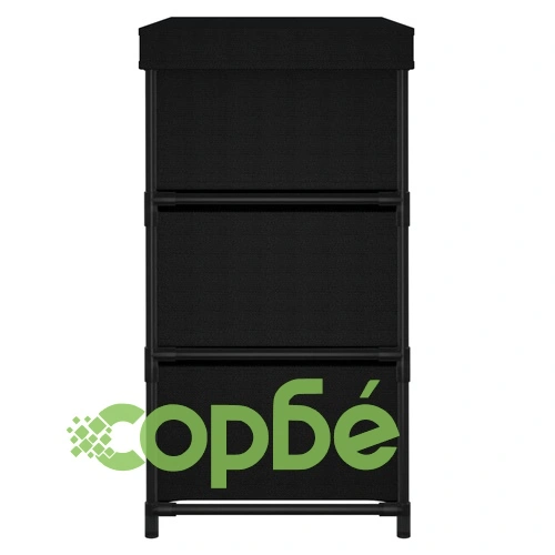 Шкаф за съхранение с 6 чекмеджета, 55x29x55 см, черна стомана ➤ топ цена ➤ sorbe.bg