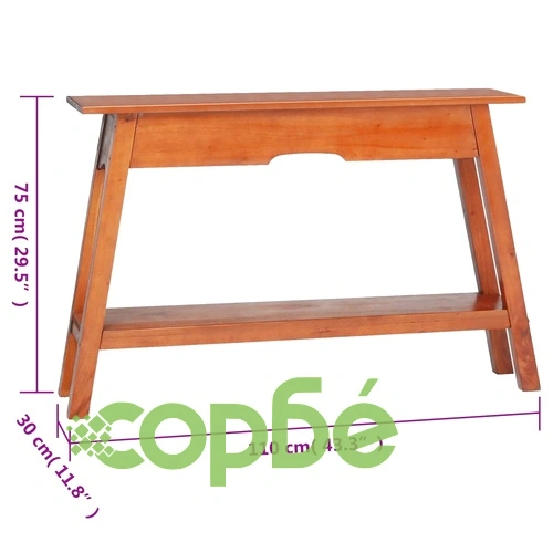 Конзолна маса, 110x30x75 см, махагон масив ➤ топ цена ➤ sorbe.bg