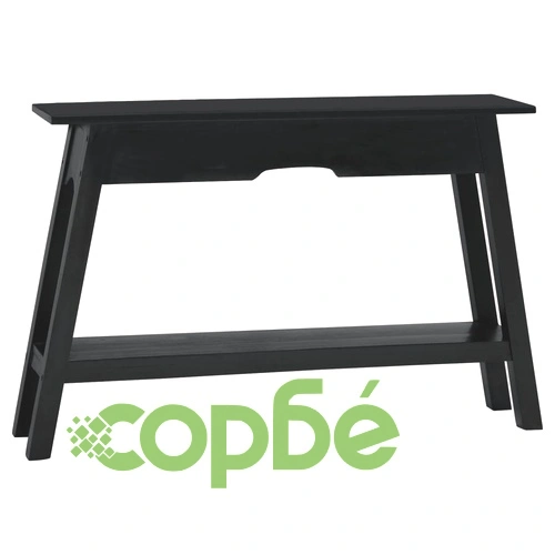 Конзолна маса, черна, 110x30x75 см, махагон масив ➤ топ цена ➤ sorbe.bg