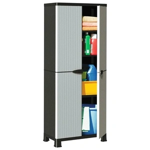 Пластмасов шкаф, 68x39x171,5 см, ратанов дизайн