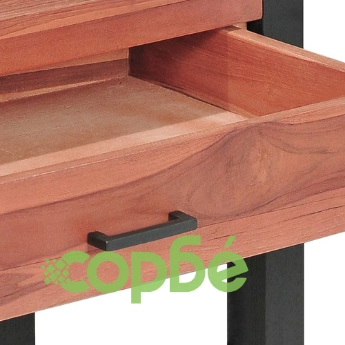 Бюро с 2 чекмеджета, 120x40x75 см, тиково дърво масив ➤ топ цена ➤ sorbe.bg