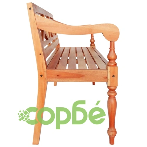 Пейка Батавия, 123 см, махагон масив, светлокафява ➤ топ цена ➤ sorbe.bg