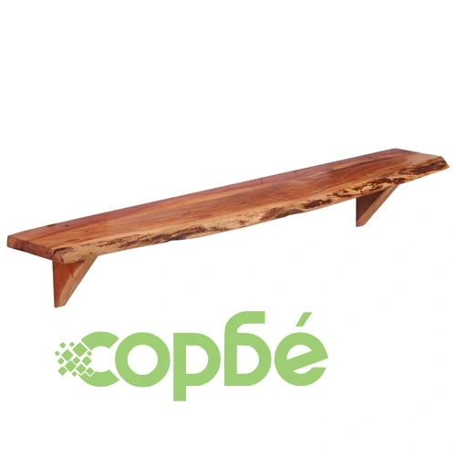 Стенни рафтове, 2 бр, 110x20x18 см, акациево дърво масив ➤ топ цена ➤ sorbe.bg