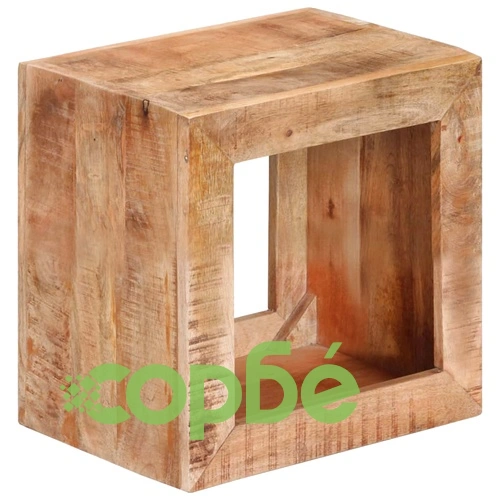 Табуретка 40x30x40 см масивно дърво манго ➤ топ цена ➤ sorbe.bg