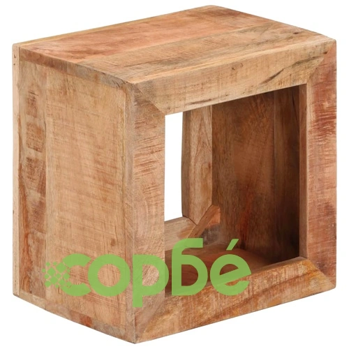 Табуретка 40x30x40 см масивно дърво манго ➤ топ цена ➤ sorbe.bg