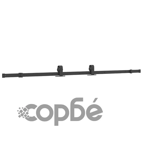 Плъзгаща се врата с комплект обков Черно 76x205 cm ➤ топ цена ➤ sorbe.bg