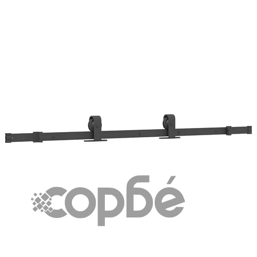 Плъзгаща се врата с комплект обков Черно 76x205 cm ➤ топ цена ➤ sorbe.bg