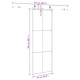 Плъзгаща се врата с обков черна 76x205 см ESG стъкло