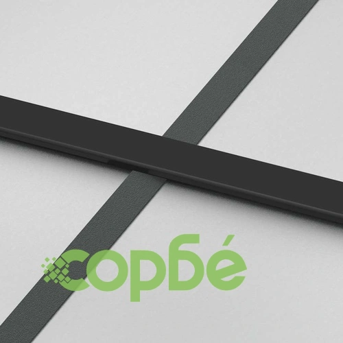 Плъзгаща се врата с обков черна 90x205 см ESG стъкло ➤ топ цена ➤ sorbe.bg