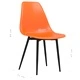 Трапезни столове, 2 бр, оранжеви, РР
