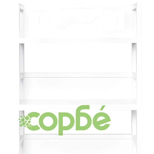 Шкаф витрина, бял, 46x24x140 см, масивно дърво пауловния ➤ топ цена ➤ sorbe.bg