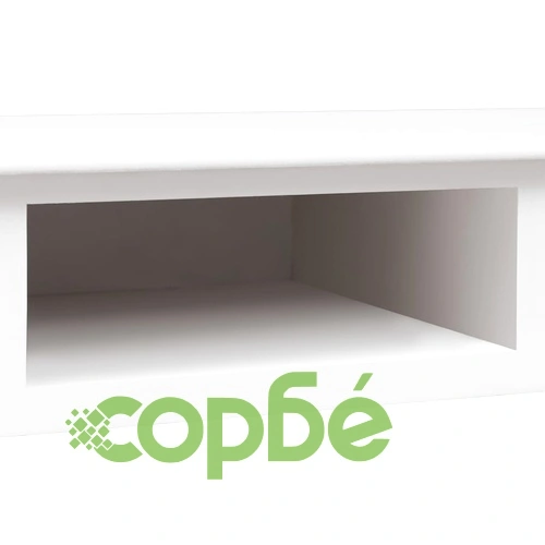 Бюро, бяло, 108x45x76 см, масивна дървесина пауловния ➤ топ цена ➤ sorbe.bg