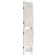 338559  4-Panel Room Divider Cream 140x165 cm Fabric