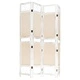 338559  4-Panel Room Divider Cream 140x165 cm Fabric