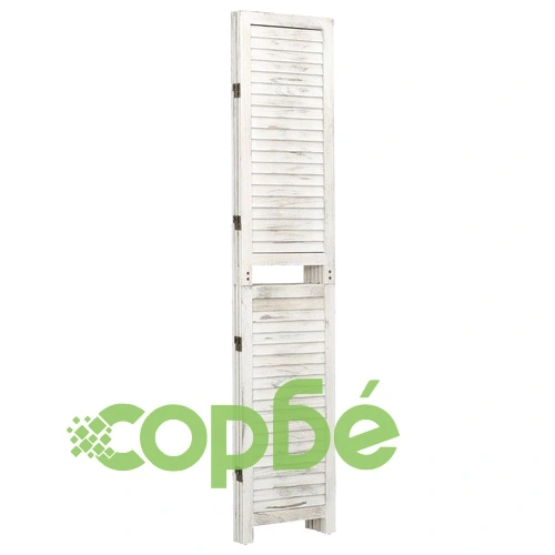 Параван за стая, 3 панела, антично бяло, 105x165 cм, дърво ➤ топ цена ➤ sorbe.bg