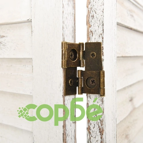 Параван за стая 6 панела антично бяло 215x166 cм дървен масив ➤ топ цена ➤ sorbe.bg