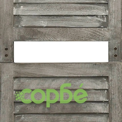 Параван за стая, 5 панела, сив, 179x166 cм, дървен масив ➤ топ цена ➤ sorbe.bg