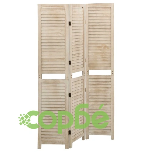 Параван за стая, 3 панела, 105x165 cм, пауловния масив ➤ топ цена ➤ sorbe.bg