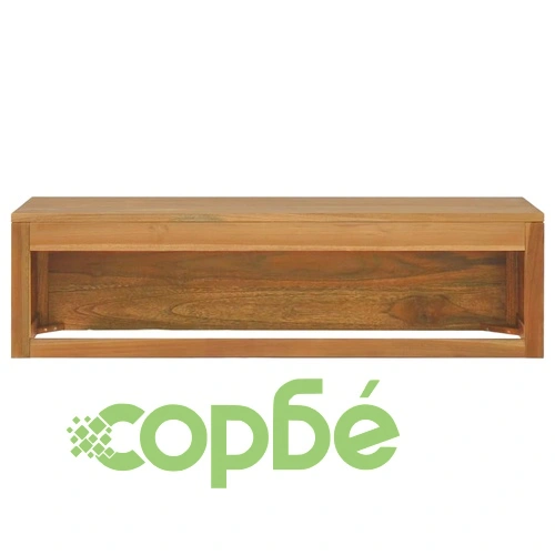 Стенен шкаф за баня, 110x45x30 см, тиково дърво масив ➤ топ цена ➤ sorbe.bg