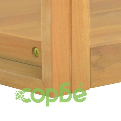 Стенен шкаф за баня, 45x45x35 см, тиково дърво масив ➤ топ цена ➤ sorbe.bg