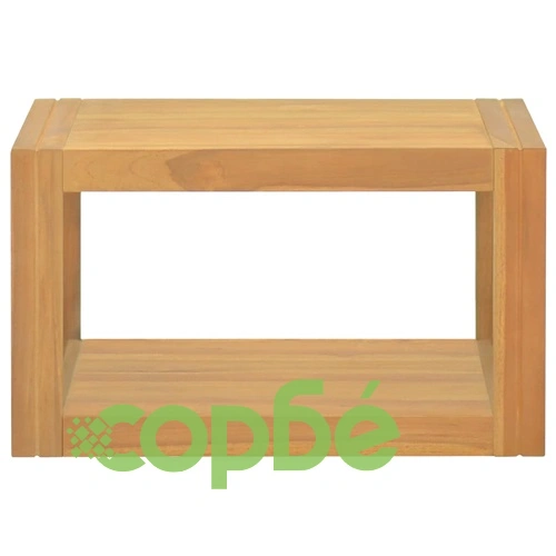 Стенен шкаф за баня, 60x45x35 см, тиково дърво масив ➤ топ цена ➤ sorbe.bg