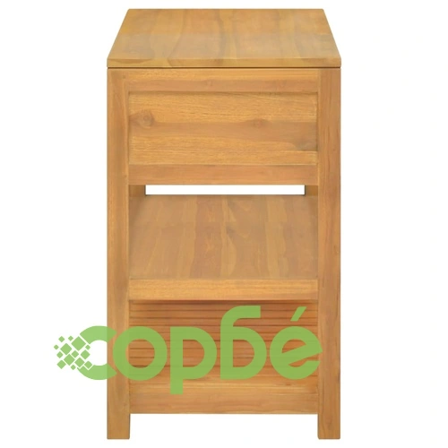 Шкаф за баня, 90x45x75 см, тиково дърво масив ➤ топ цена ➤ sorbe.bg