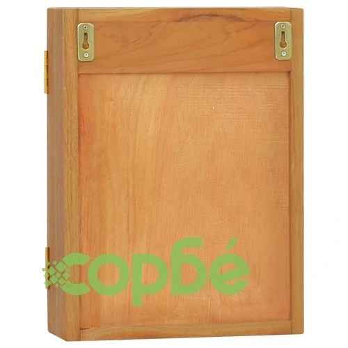 Шкаф с огледало, 30x10x40 см, тиково дърво масив ➤ топ цена ➤ sorbe.bg