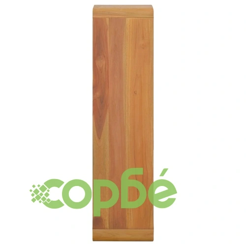 Стенен шкаф за баня, 25x25x100 см, тиково дърво масив ➤ топ цена ➤ sorbe.bg