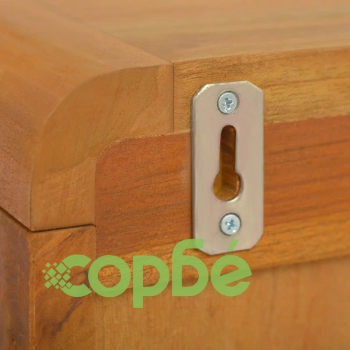 Стенен шкаф за баня, 25x25x100 см, тиково дърво масив ➤ топ цена ➤ sorbe.bg