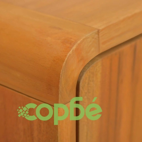 Стенен шкаф за баня, 25x25x100 см, тиково дърво масив ➤ топ цена ➤ sorbe.bg