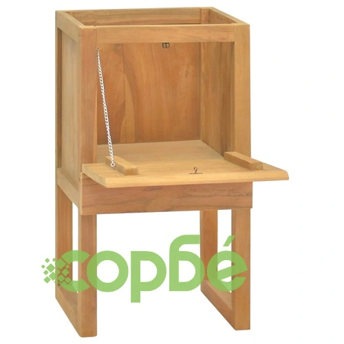 Шкаф за баня, 41x40x75 см, тиково дърво масив ➤ топ цена ➤ sorbe.bg