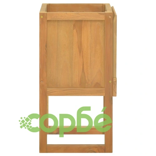 Шкаф за баня, 41x40x75 см, тиково дърво масив ➤ топ цена ➤ sorbe.bg