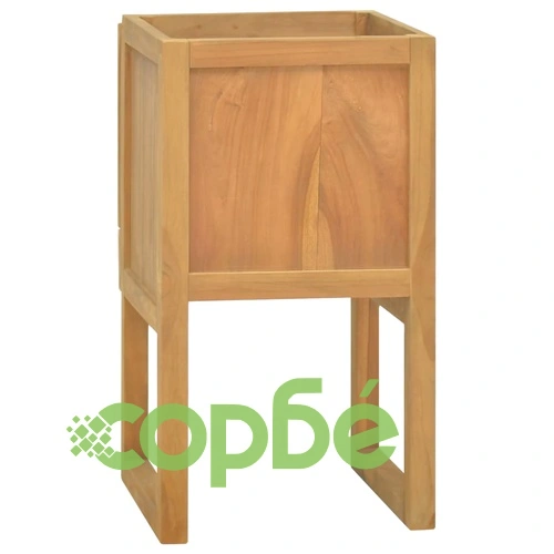 Шкаф за баня, 41x40x75 см, тиково дърво масив ➤ топ цена ➤ sorbe.bg