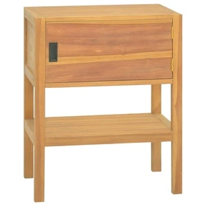 Шкаф за баня, 60x40x75 см, тиково дърво масив