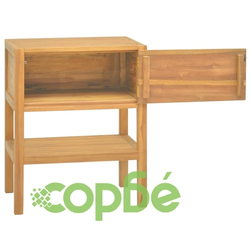 Шкаф за баня, 60x40x75 см, тиково дърво масив ➤ топ цена ➤ sorbe.bg