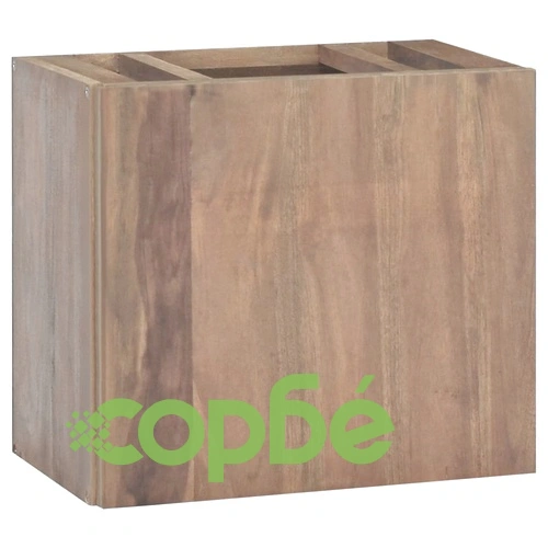 338251  Стенен шкаф за баня, 45x30x40 см, тиково дърво масив ➤ топ цена ➤ sorbe.bg