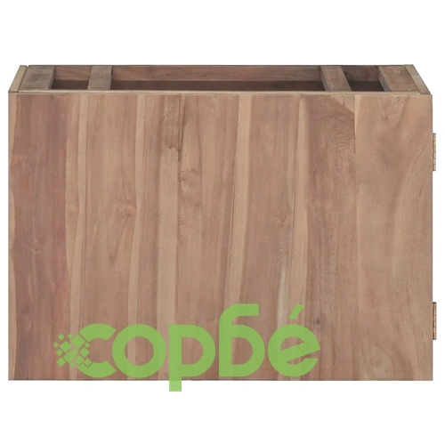 338251  Стенен шкаф за баня, 60x39x40 см, тиково дърво масив ➤ топ цена ➤ sorbe.bg