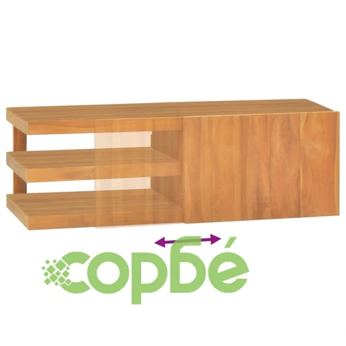 Стенен шкаф за баня, 90x40x30 см, тиково дърво масив ➤ топ цена ➤ sorbe.bg