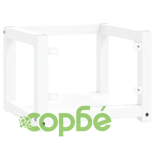 Рамка за мивка за баня стенен монтаж бяла 40x38x31 см желязо ➤ топ цена ➤ sorbe.bg