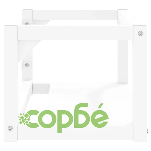 Рамка за мивка за баня стенен монтаж бяла 59x38x31 см желязо ➤ топ цена ➤ sorbe.bg